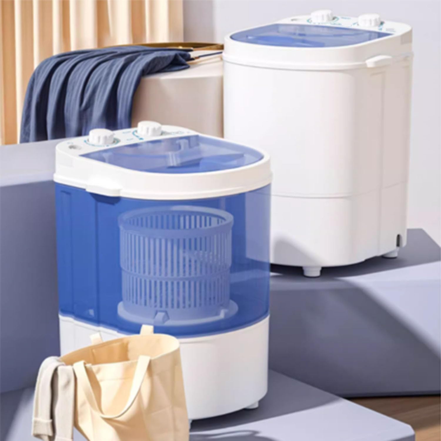 Portable Washing Machine Washer, Small Washer For RV, Travel, Dorm, Apartment, Semi-automatic Laundry For Underwear, Baby Clothes, Time-saving