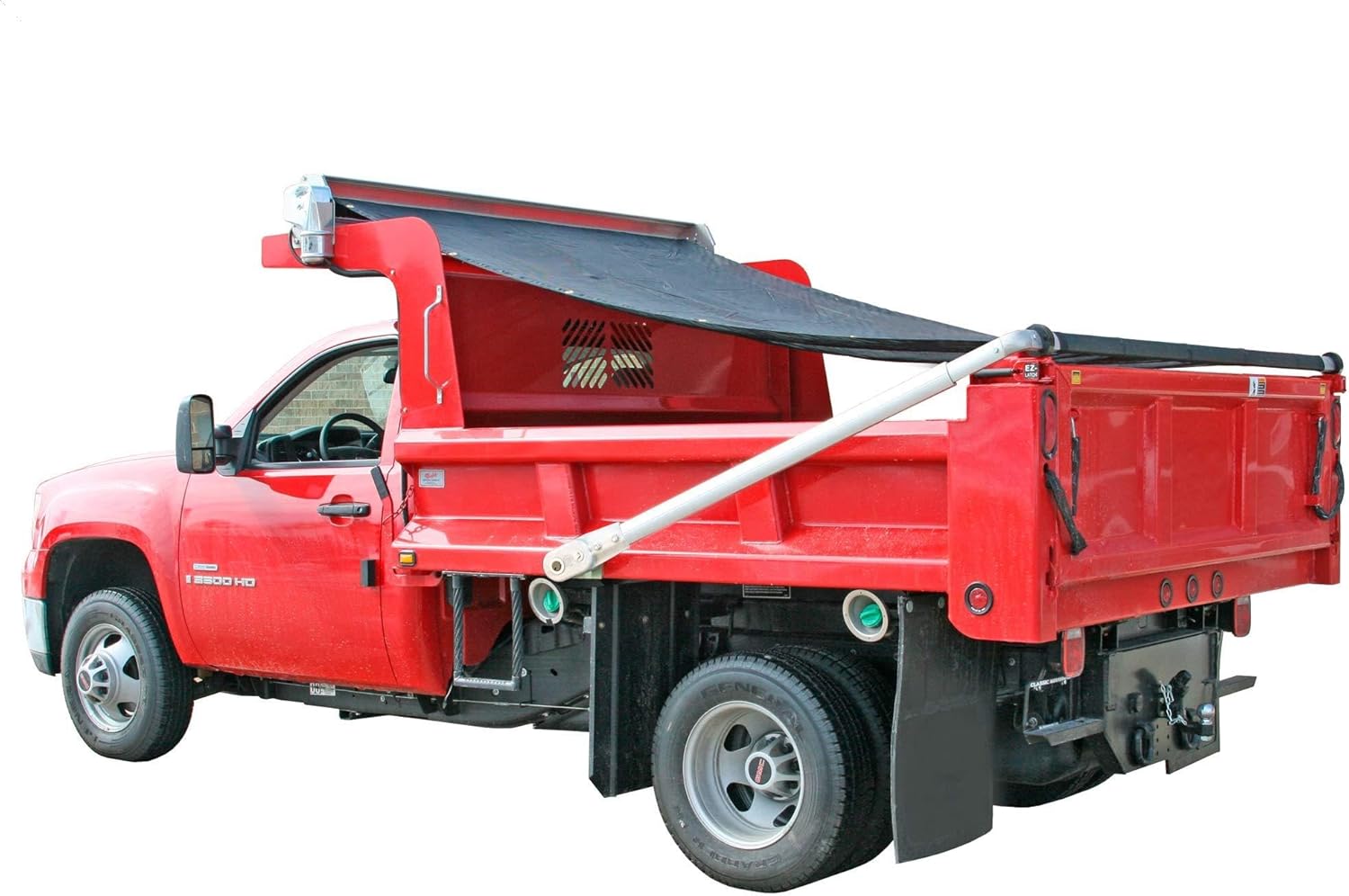 Buyers Products 5544306 8-19 Foot Aluminum Dump Body Tarp Mounting System w/Side Spring Pivot, 600W/90:1 Gear Motor,Wthout Wind Deflector, Tarp Sold Separately