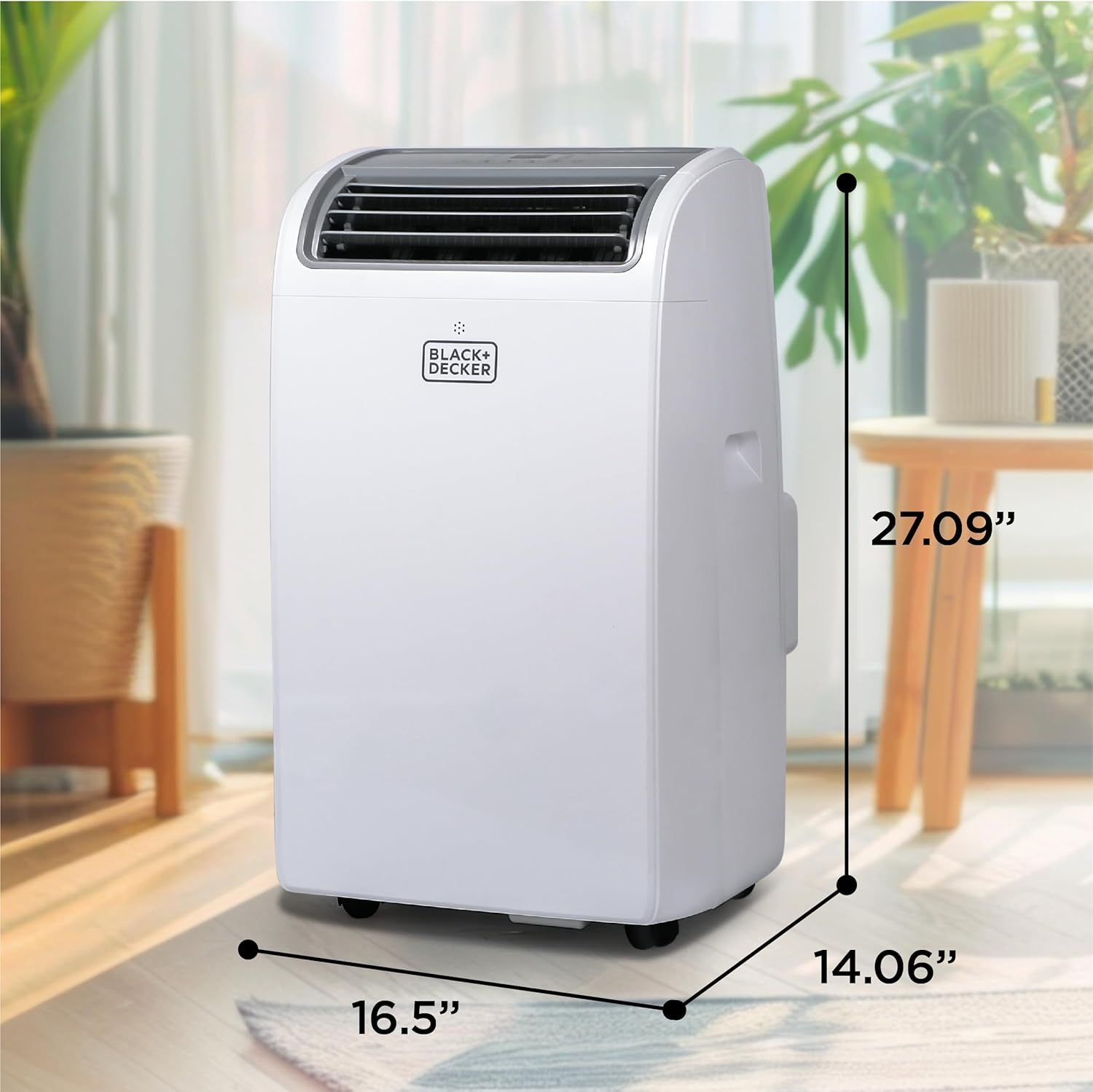 BLACK+DECKER Smart Portable Air Conditioner with Heat, 14,000 BTU (10,200 BTU SACC) Cooling, 12,000 BTU Heating for Rooms up to 700 Sq. Ft., Follow Me Remote, BPACT14HWT, White