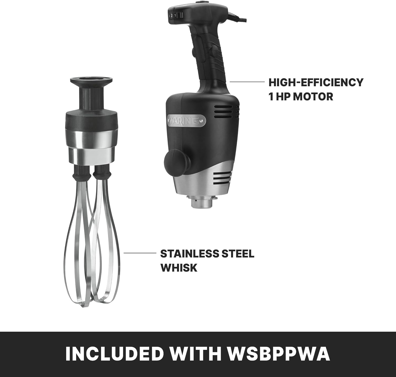 Waring Commercial Big Stix Heavy Duty Stick Immersion Hand Held Blender, 10