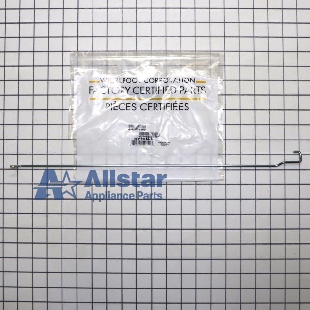 Allstar Appliance Parts WP4452395 AA Microwave Left Side Torsion Spring, White, 1 Pound, 27x3x6 Inches, MICROWAVE OVEN, Touch Screen, Microwave Radiation, 1 Pound Max Weight Capacity, Spring