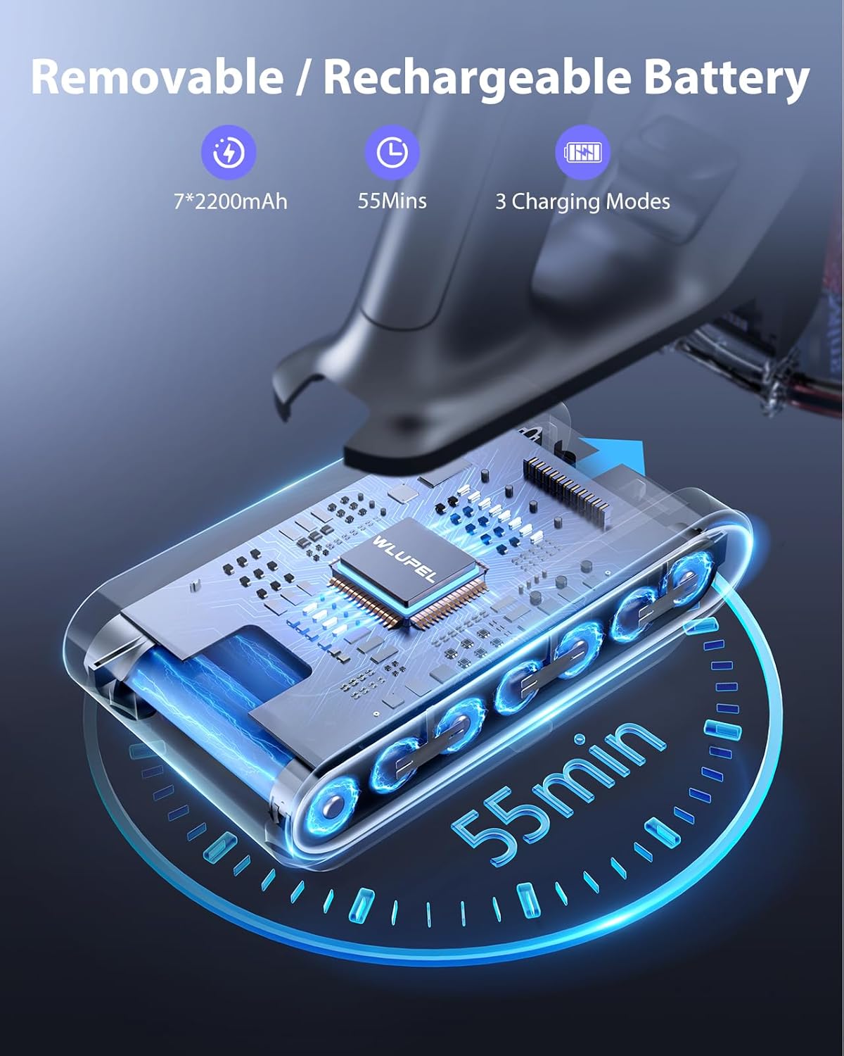 Cordless Vacuum Cleaner, Stick Cordless Vacuum with LED Touch Screen, Anti-Tangle Vacuum Cleaner with Charging Station for Carpet Hard Floor Pet Hair