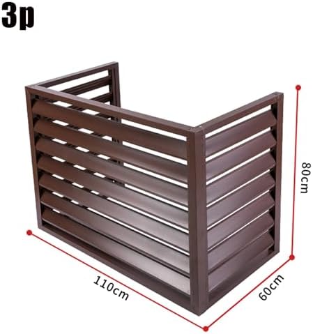 Air Conditioner Covers for Outside Units, Outdoor Condenser Protective Cover, Aluminum Alloy AC Privacy Screen, Trash Can Enclosure for Garden Patio Lawn, Easy Assembly (White