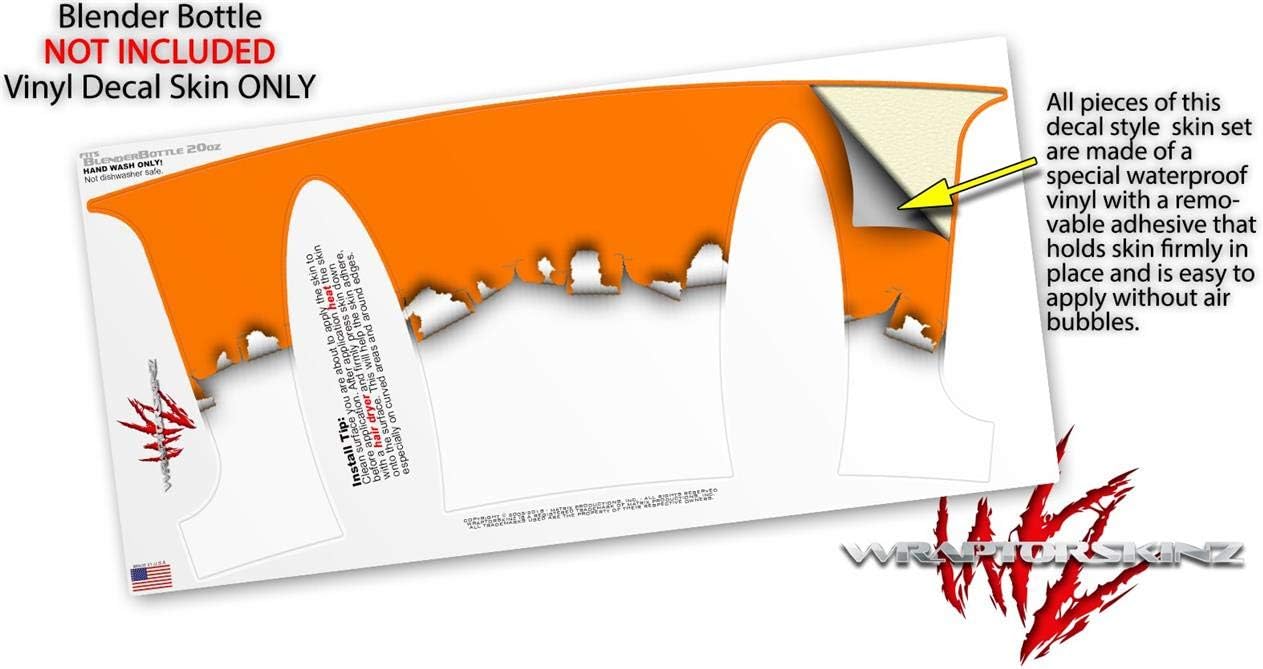 Decal Style Skin Wrap works with Blender Bottle 20oz Ripped Colors Orange White (BOTTLE NOT INCLUDED)