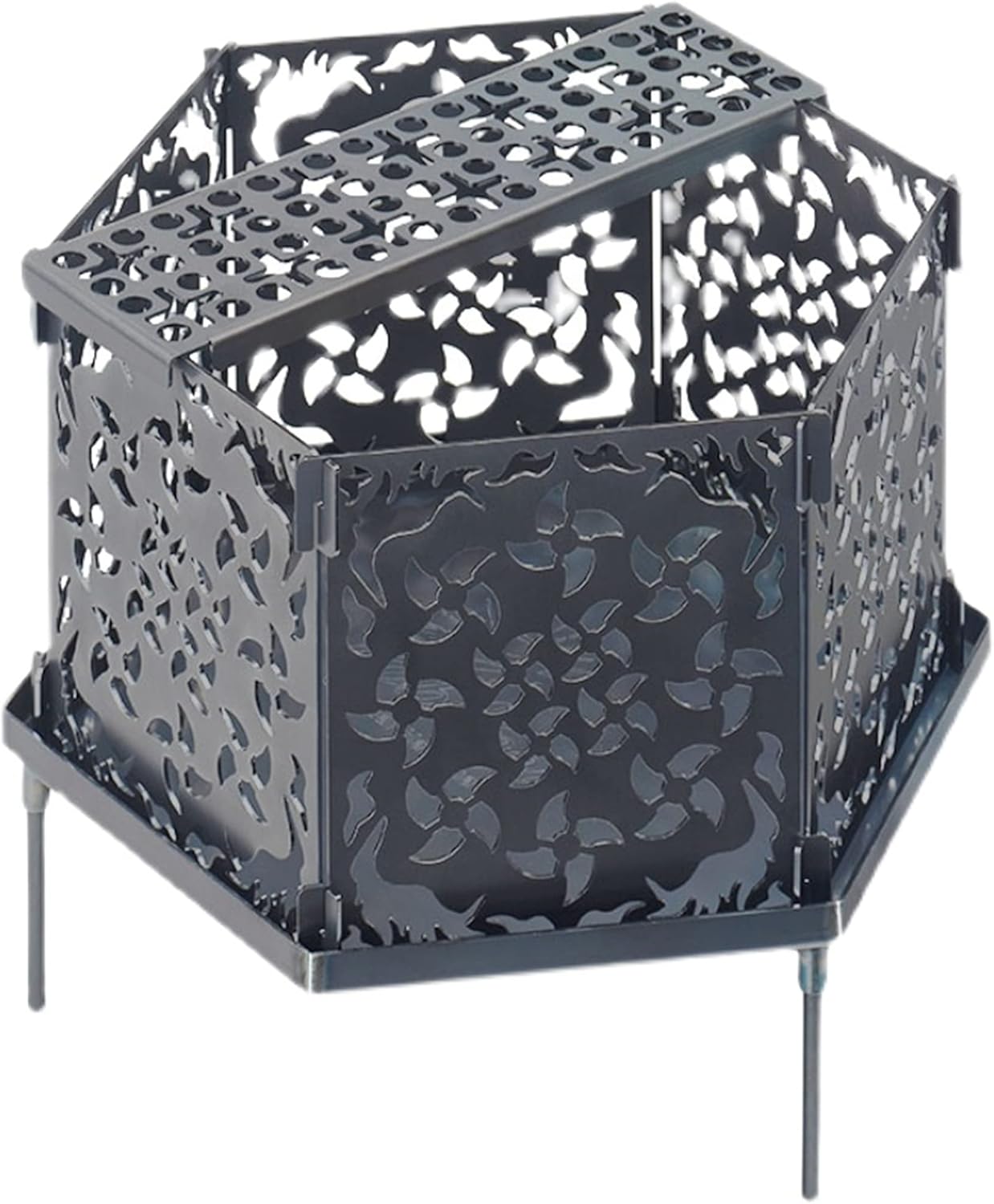 Outdoor Fire Pits, Wood/Charcoal Burning Firepit Bowls, Bonfire Atmosphere Heating Lamp, Barbecue BBQ Grill Stove for Patio Backyard Garden Camping