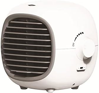 Portable Air Conditioners Fan – Evaporative Air Cooler Cooling Fan with Stepless Speed Regulation, Personal Table Air Conditioners Fan for Bedroom Office Camping (Color : White)