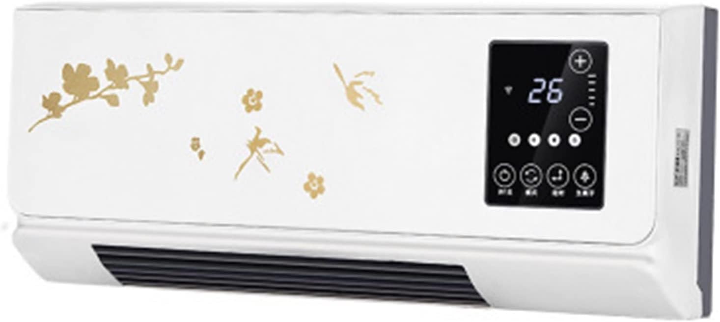 Space Heater 2000W Wall Mounted Air Cooler Conditioner Heater Fan Heating Cooling Room Bathroom Waterproof Remote Timing Air Conditioning Fan Electric Heaters, Grey (Grey 2000W)