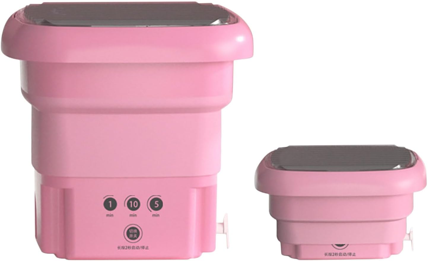 Portable Washing Machine, High Capacity Mini Washer, Foldable Washing Machine with Spin, for Baby Clothes, Underwear or Small Items, Apartment, Dorm, Camping, RV Travel laundry- Gift Choice (Pink)