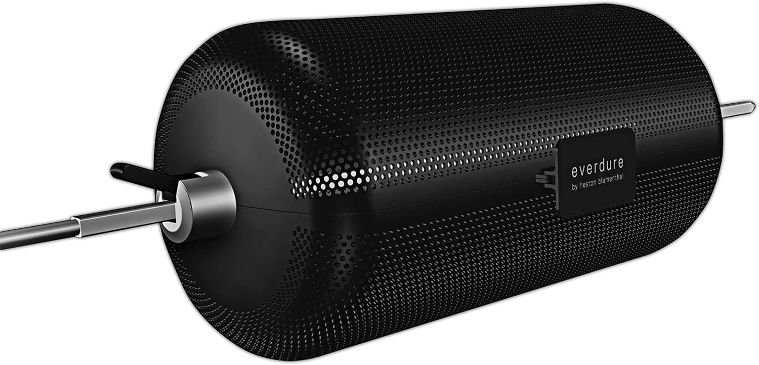 Everdure Rotisserie Grill Basket with Clip Locks, Non-Stick Food Grade Tumbler, Round Basket, Fits Standard Rotisserie Grills with 5/16” or 5/8” Square Spit Rods, Great for Meat and Vegetables