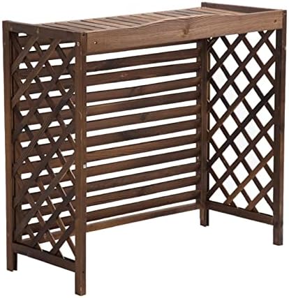 Cover for Outdoor Solid Wood Privacy Screen Fence Air Conditioning Cover - Protective Grilles for AC & Heat Pump - Space Divider, Trash Can Enclosure, Flower Stand & Air Conditioner Rack