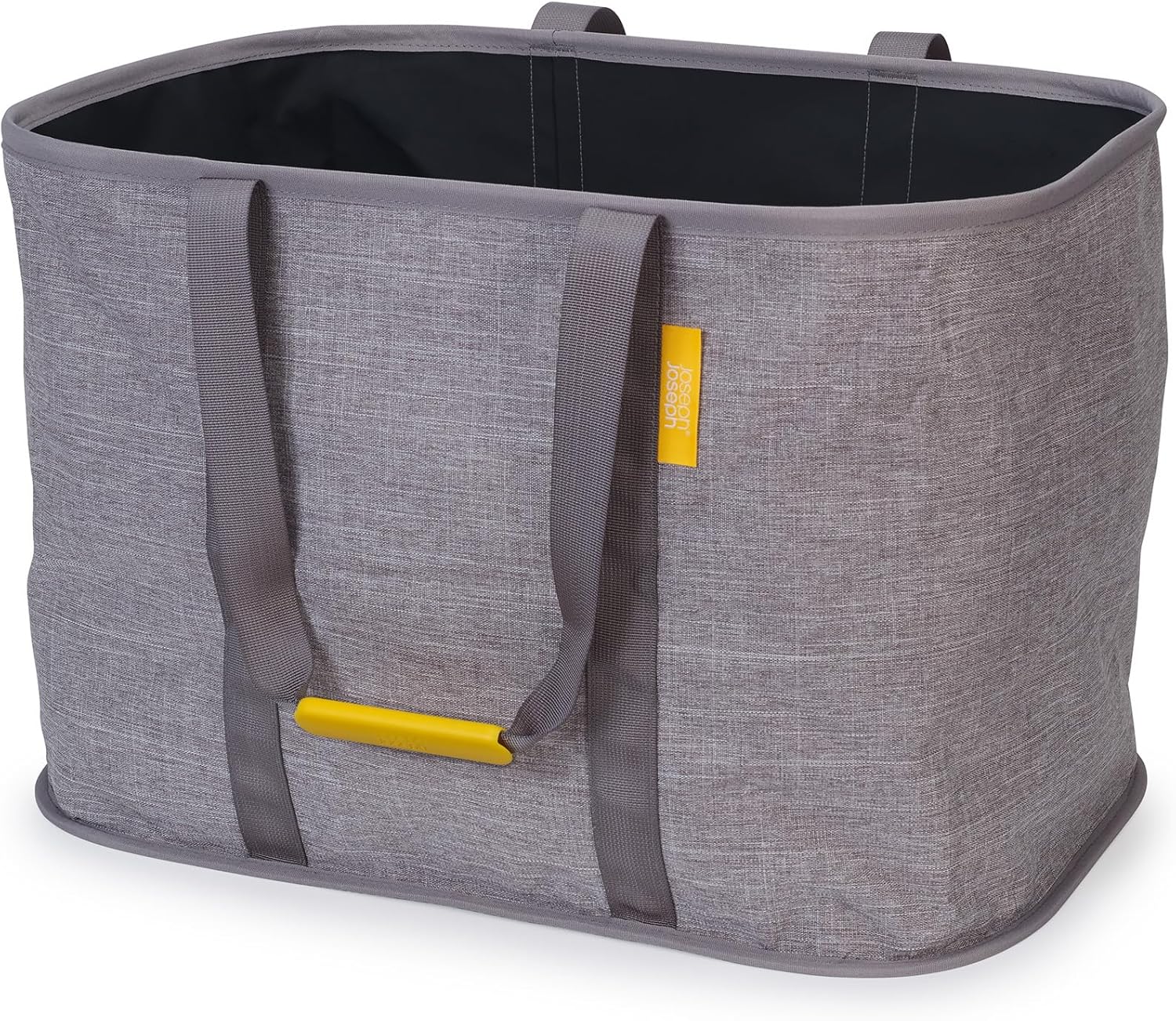 Joseph Joseph Hold-All Max Collapsible 55L/14.5 Gallon Washing Laundry Basket Bag, Durable Fabric, Moisture Resistant, Grey
