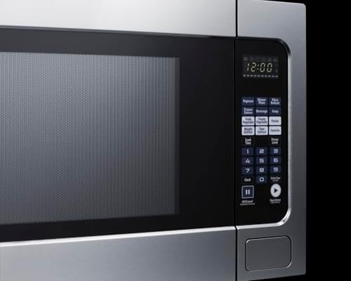 Summit Microwave Oven, 2.2 Cubic Foot, 1200W, Stainless Steel- SMBI27