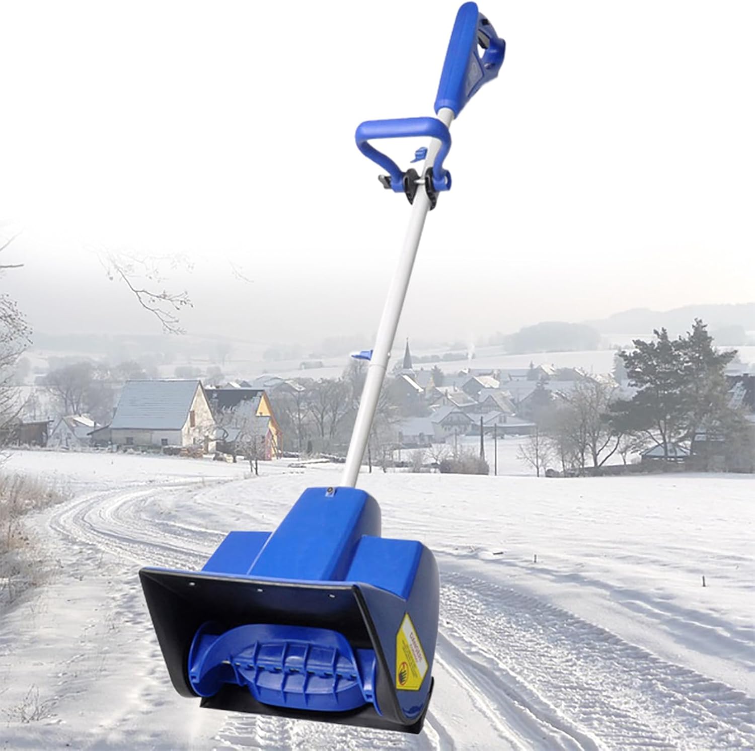 Snow Shovel, Cordless Electric Snow Shovel, with 28cm Width, 17.8cm Depth, 8m Throw Distance, Snow Blower Shovel, for Patio Deck Driveway(2 Battery)