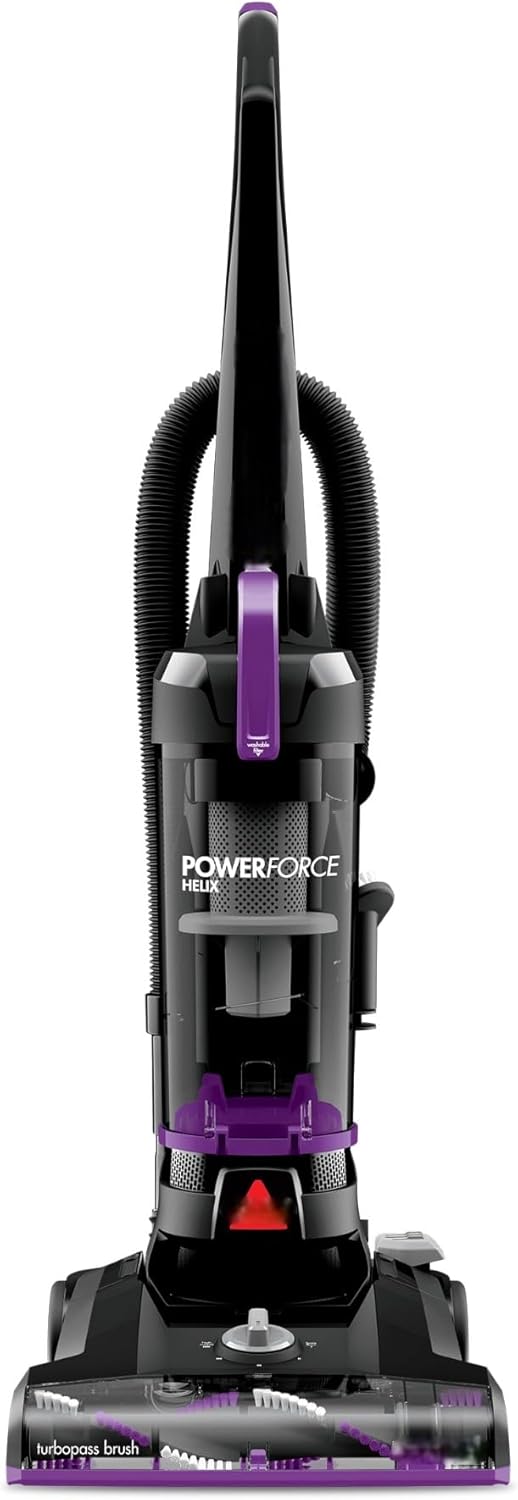 BIISEEL PowerForce Helix Bagless Upright Vacuum Cleaner – Pet-Friendly, Lightweight, Scatter-Free Technology with Helix Dirt Separation System (Model 3313U, Purple & Black)