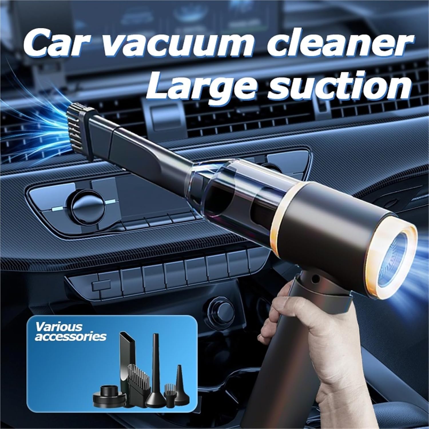 Wireless Vacuum Cleaner, Portable Multi-Function car and Home Dual-use USB Rechargeable Cordless Vacuum Cleaner(Pink)