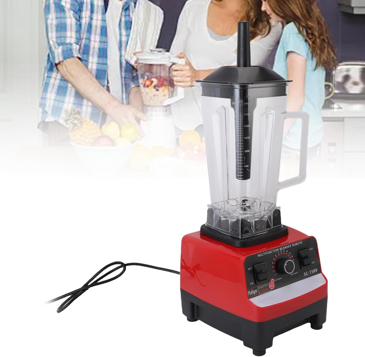 ciciglow Professional Blender, Multifunctional Kitchen Countertop Blender with 2 Cups for Shakes Mixing Grinding Juicing