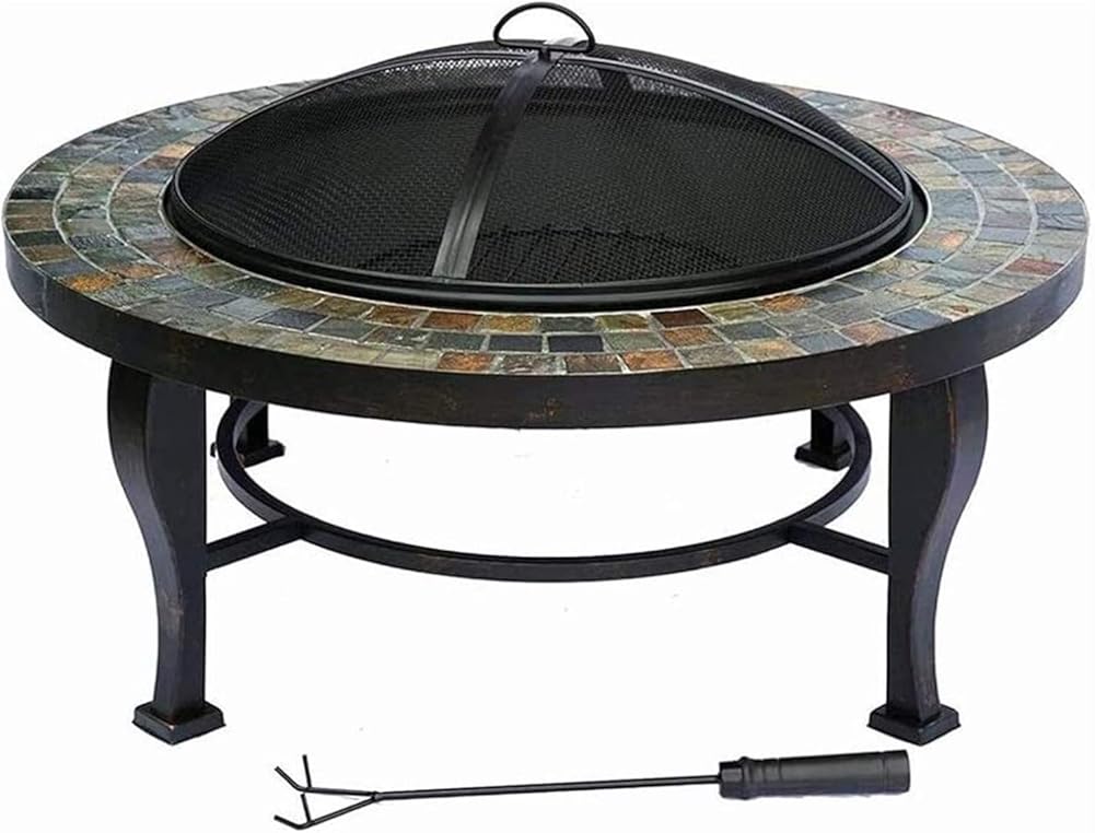 Outdoor Fire Pit Outdoor Fire Pit Large Bonfire Wood Burning Patio Backyard Firepit for Outside with Round Spark Screen