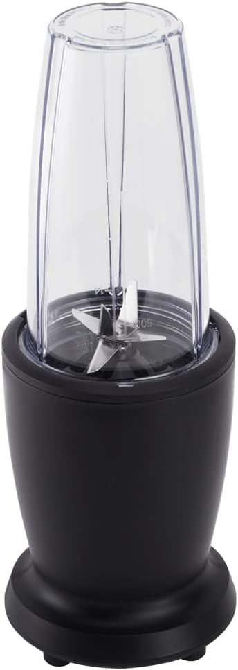 10-Piece Blender Set - Black - 300W - with 3 Jars (10oz, 16oz, 18oz) - 2 Drinking Lids - Stainless Steel Blade - 3 Jars - 3 Jar Lid - 1 Blade Assembly - 1 Main Body - 2 Cup Lids