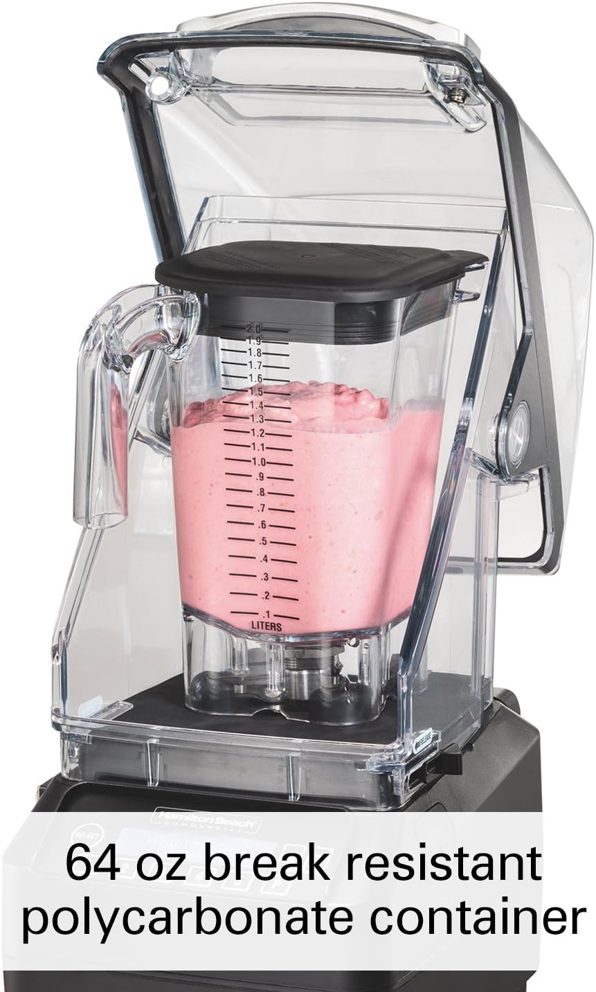Hamilton Beach Commercial The Eclipse Blender, 64 oz./2L, 3 hp, Quiet Blend Technology, 120 Volt, 18.5