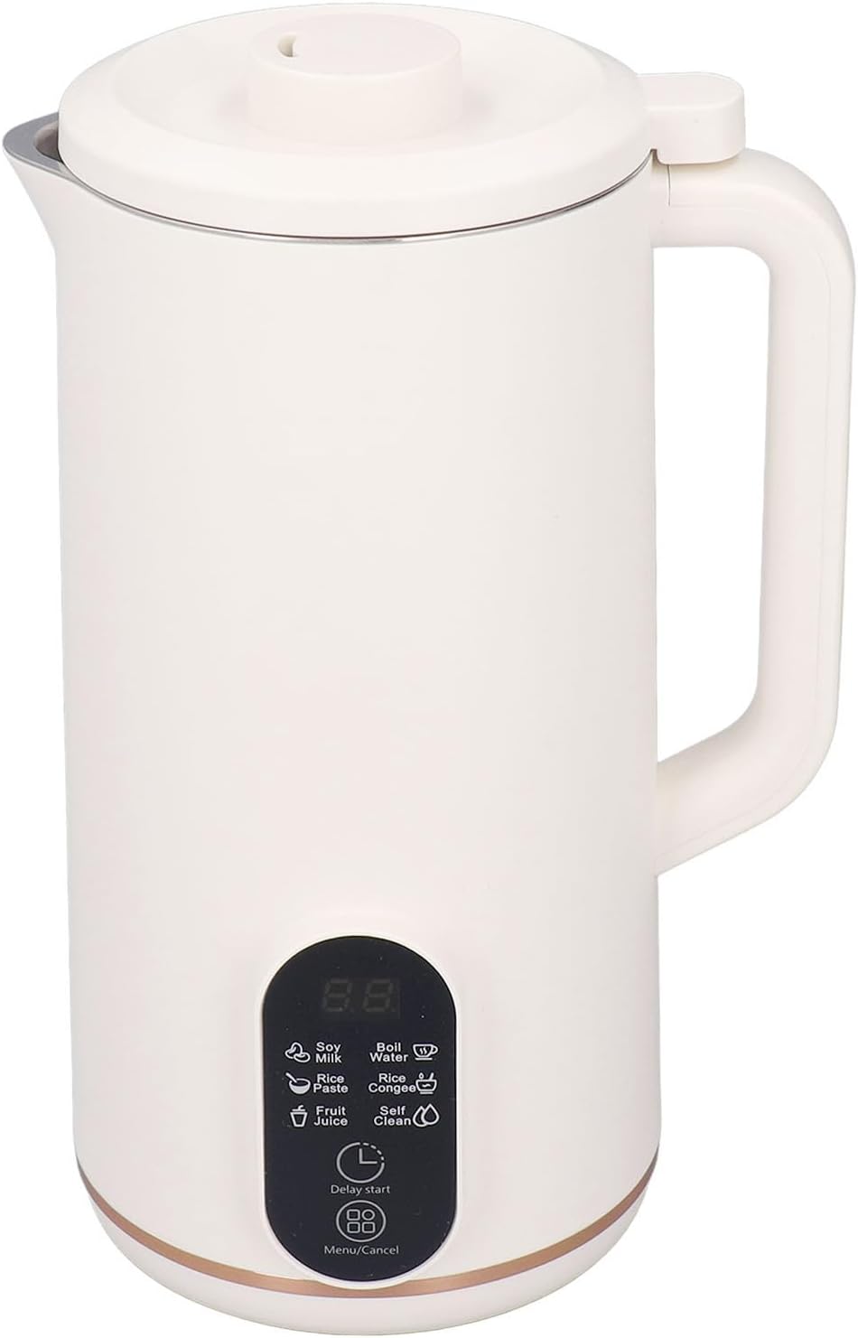 Yosoo Intelligent Blender with 10 Leaf Stainless Steel Blades, Multi Functional Blender Machine for Soymilk Juicer Complementary Food (White US Plug 110V)