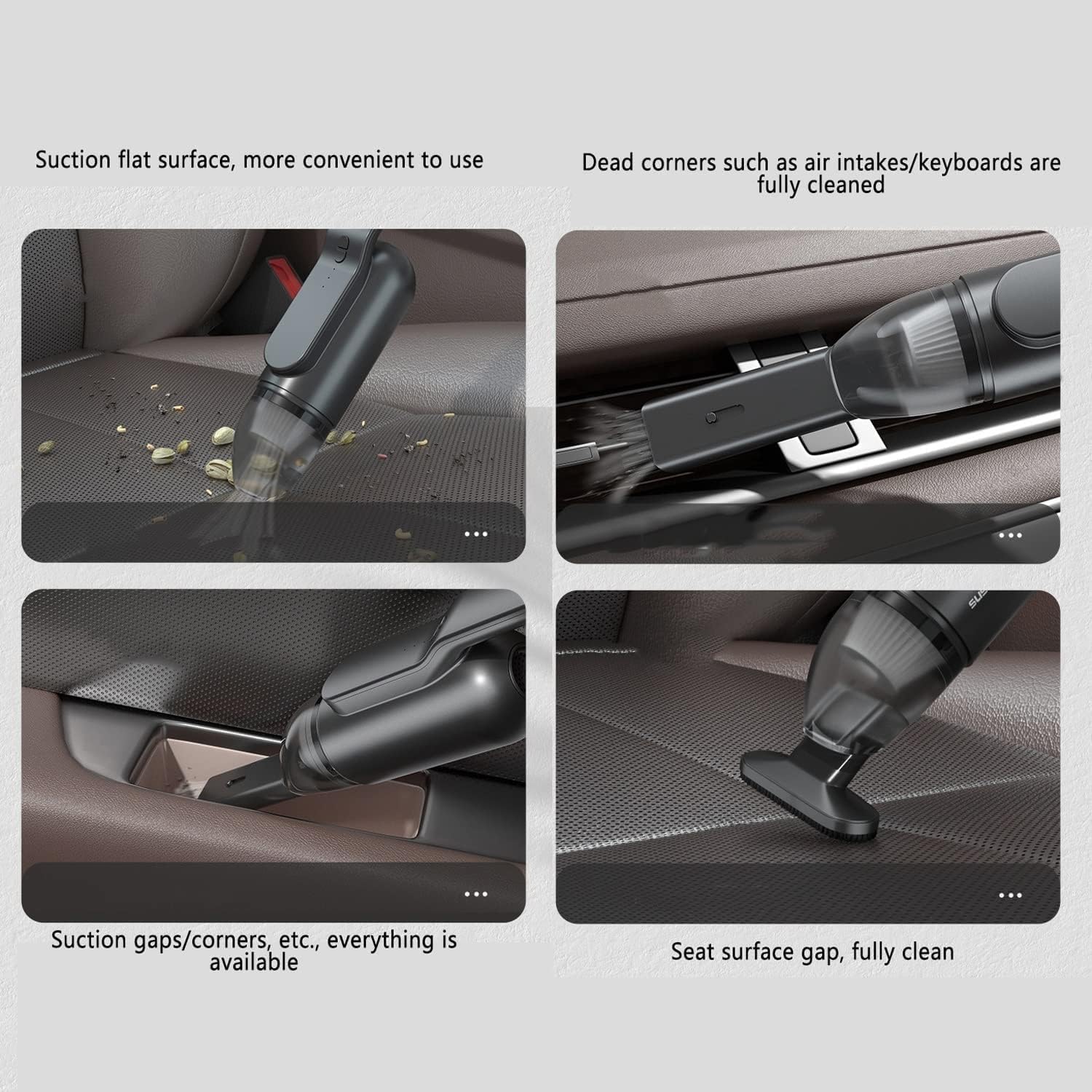 Car Vacuum Cleaner, 13000Pa Strong Suction Car Vacuum Cleaner, High Power Handheld Cordless Vacuum for Home Car Office(Orange)