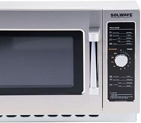 Solwave 1000W Stackable Commercial Microwave with Large 1.2 cu. ft. Interior and Dial Controls - 120V