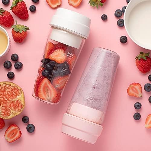 Portable Blender, Personal Blender, With USB Magnetic contact charging, 14 oz Smoothie Blender, Anti-silp Rubber Base, One-handed Drinking Mini Blender for Shakes and Smoothies