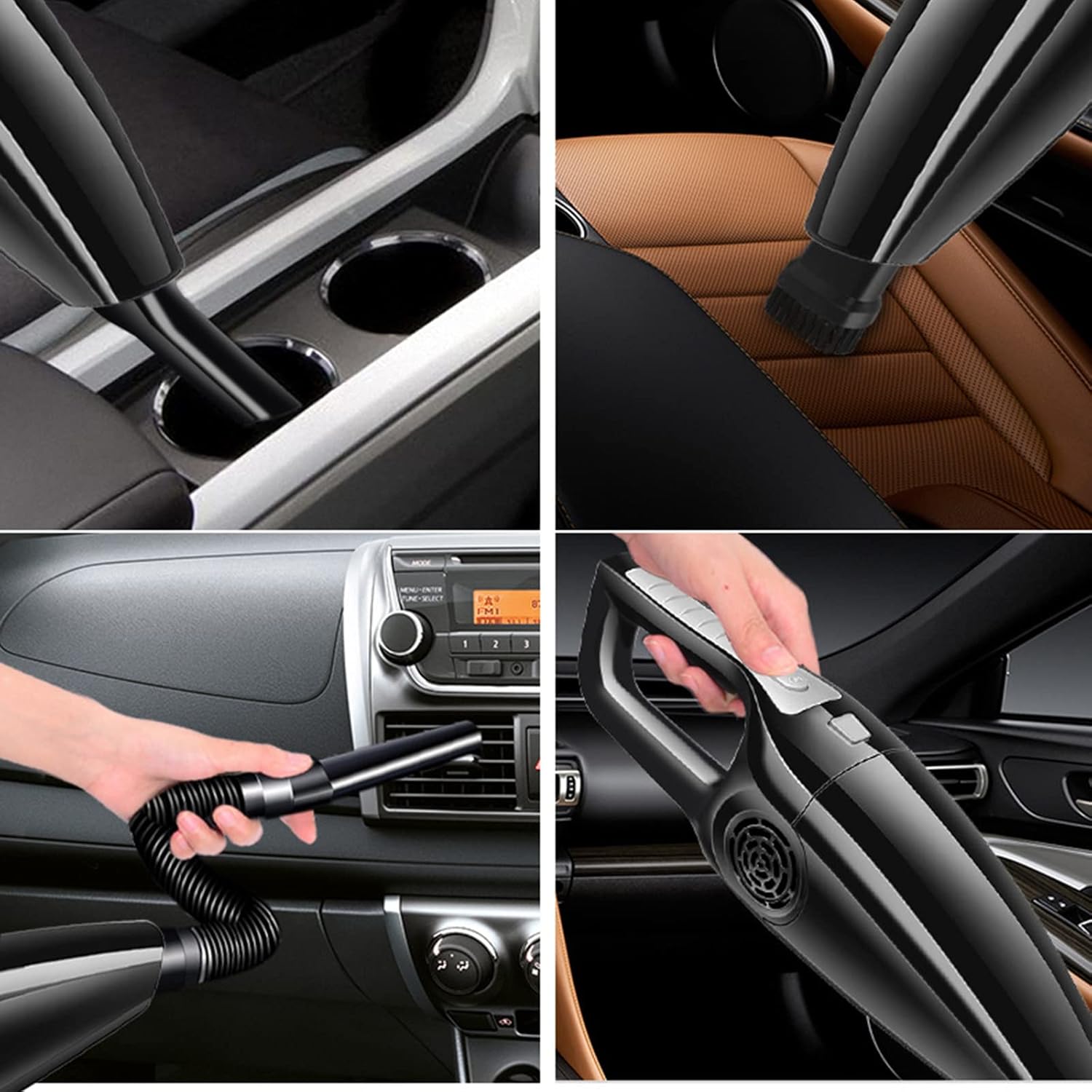 120W Car Vacuum Cleaner Portable Wet/Dry Dual-Use Handheld Vacuum Cleaner 8000Mbar for Auto Home Interior Cleaning,Orange