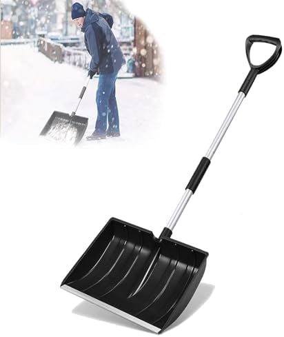 Snow Shovel, Portable, Detachable, Stainless Steel Telescopic Rotating Snow Shovel for Urban Roads and Factory Roads