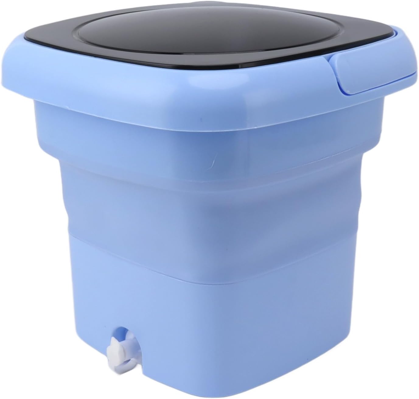 Mini Foldable Washer, High Capacity Mini Washer, Portable Bucket Washing Machine with Black Lid and Black Lid, for Baby Clothes, Underwear or Small Items, Apartment, Dorm (US Plug)