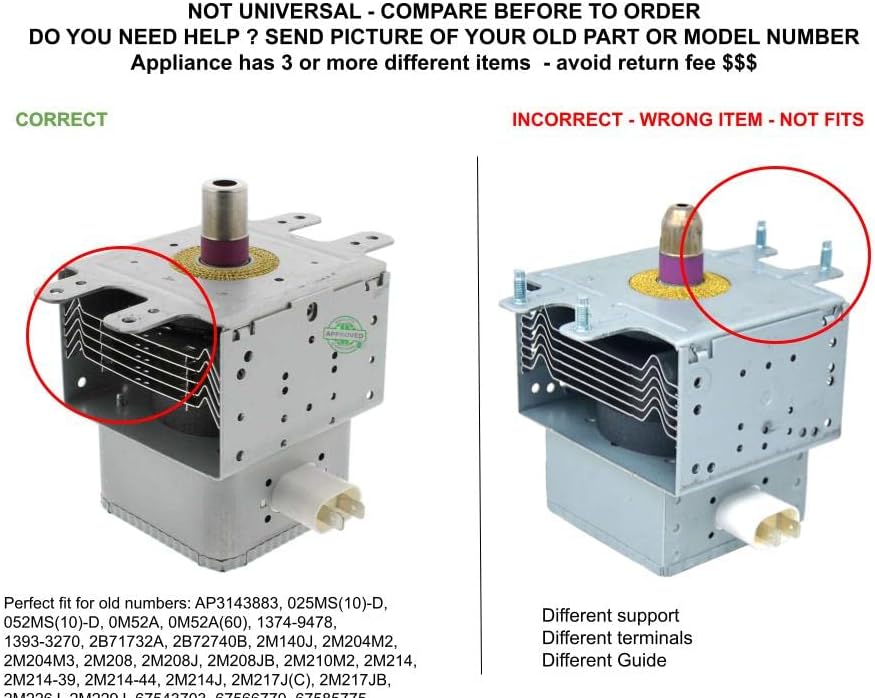 GLOB PRO SOLUTIONS 10QBP0234 CKD2120 Microwave Magnetron Replacement for and Compatible with Heavy Duty