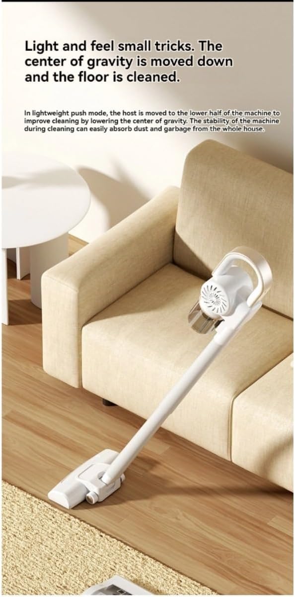 Cordless Vacuum Cleaner, Stick Vacuum with 11Kpa Powerful Suction, 40Mins Runtime, Anti-Tangle & Dust Cup, 3-in-1 Lightweight Vacuum for Curtain/Carpet/Sofa dust Removal (White) (White)