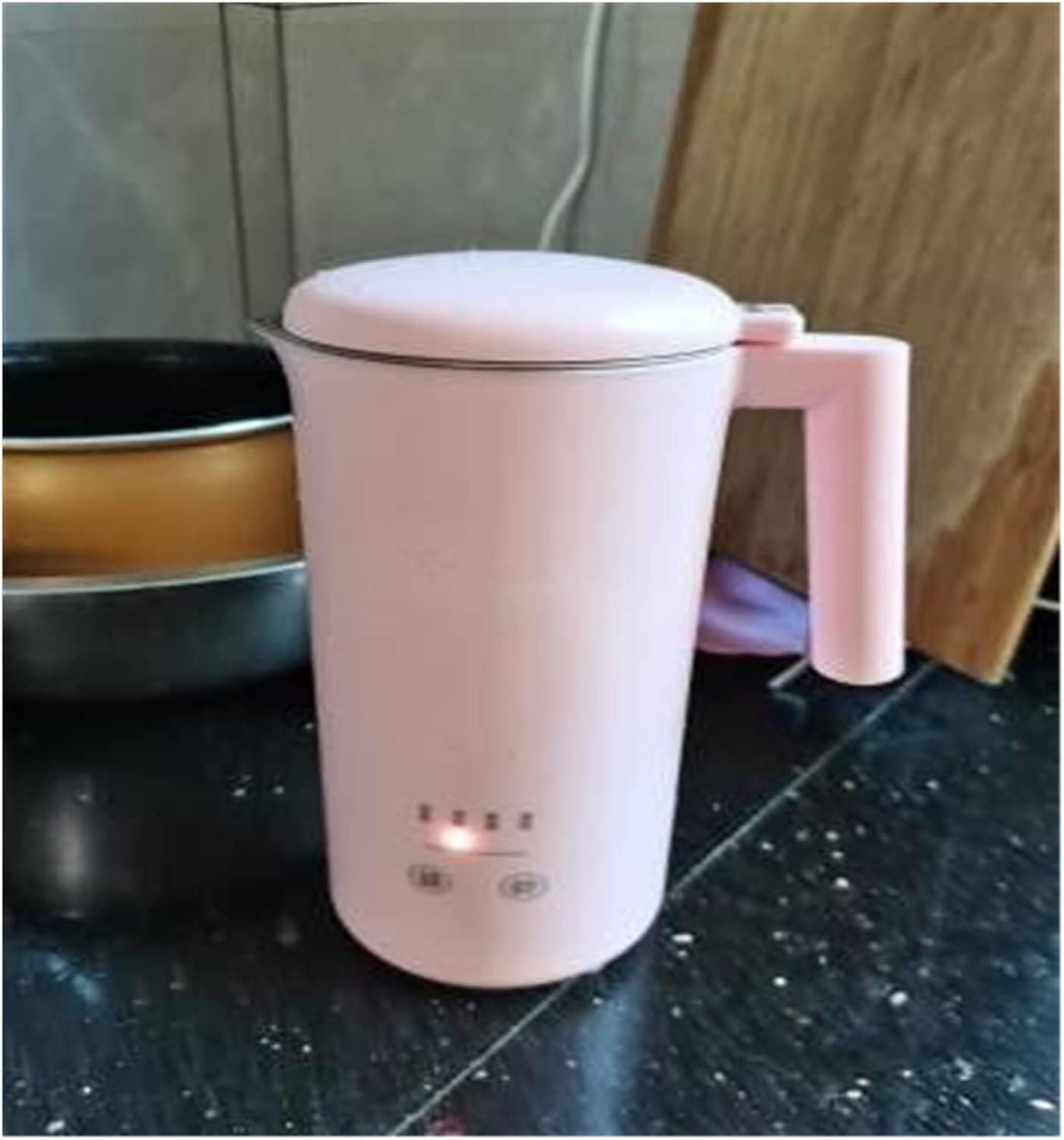 Electric Soybean Milk Grinder & Juicer, 350ML Mini Blender with Heating Function, 220V, Stainless Steel Liner(Type O,UK-220)