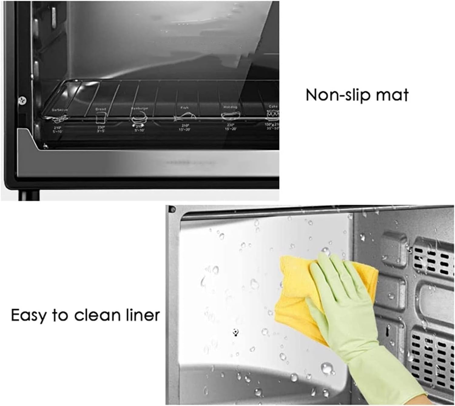 Bake Oven, Countertop Convection Toaster Oven With Upper and Lower Heat Control, Hot Air Fan For Cake, Ferment, Dehydrate Fruit, Roast, Rotisserie