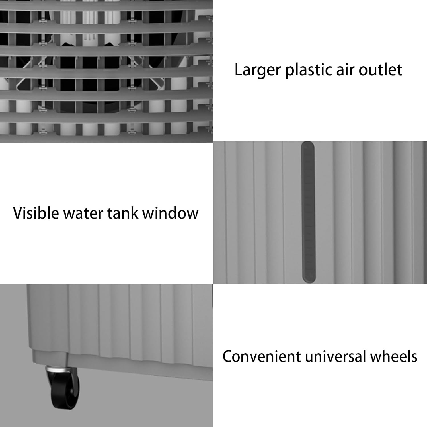 Portable Air Conditioners, Evaporative Air Cooler with Large Water Tank and 3 Ice Packs, 3-IN-1 Swamp Coolers for Living Room Office(49 * 38.5 * 105cm)