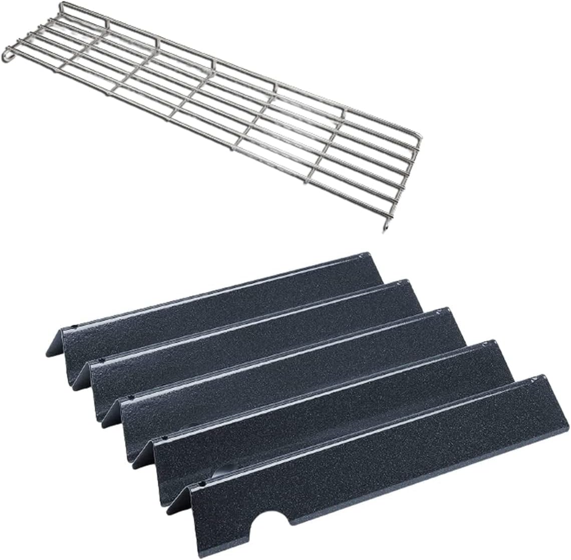 QuliMetal Weber 65055 Warming Rack and 66032 Flavor Bars for Weber Genesis II/LX 300 Series II E-310, II E-330, II E-335, II S-335, II LX S/E-340 (2017 and Newer) Gas Grills