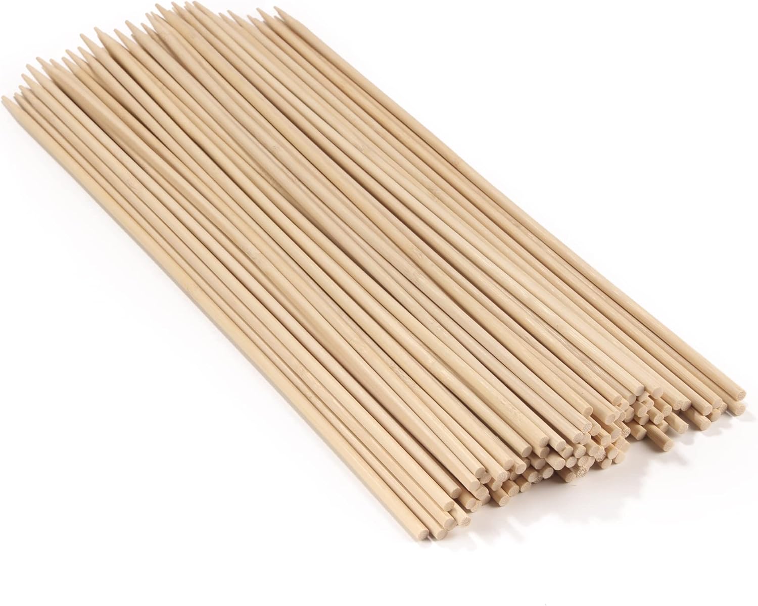 BambooMN - 5mm Semi-Point Multipurpose Tornado Potato Bamboo Skewers - 15