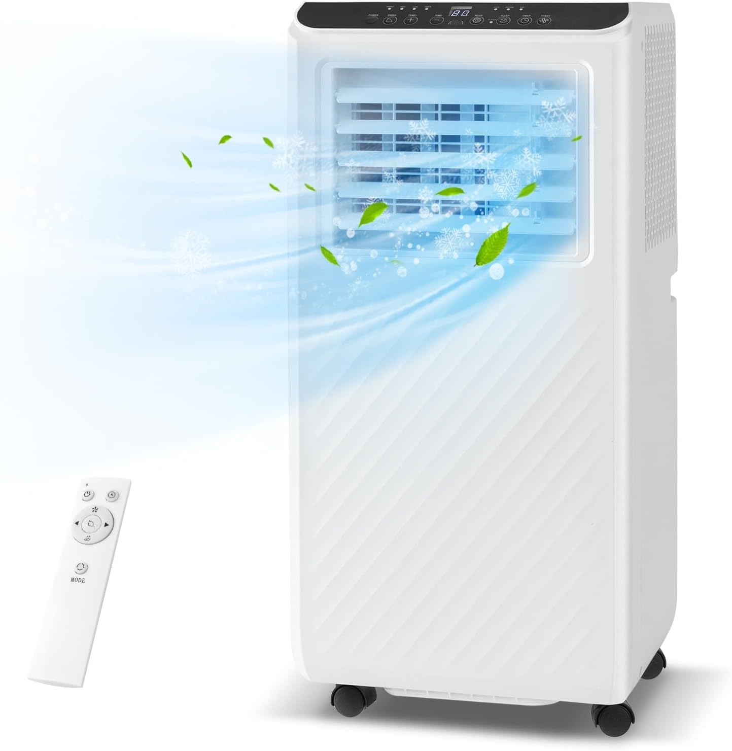 KOTEK Portable Air Conditioners, Cools up to 350 Sq.Ft, 8000 BTU 3-in-1 AC Unit for Bedroom with Dehumidifier, Fan & Sleep Mode & Window Kit, Room Air Conditioner Portable for Home Office (10000BTU)