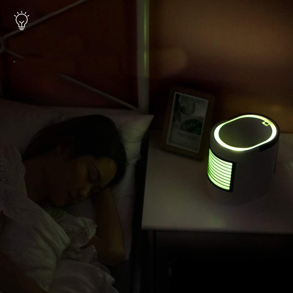 Cooling Fans USB Portable Air Conditioner Fan, 3 Speed Mini Personal Evaporative Air Cooler Small Desktop Cooling Fan with, Super Quiet Personal Table Fan Mini Evaporative Air Circulator Cooler