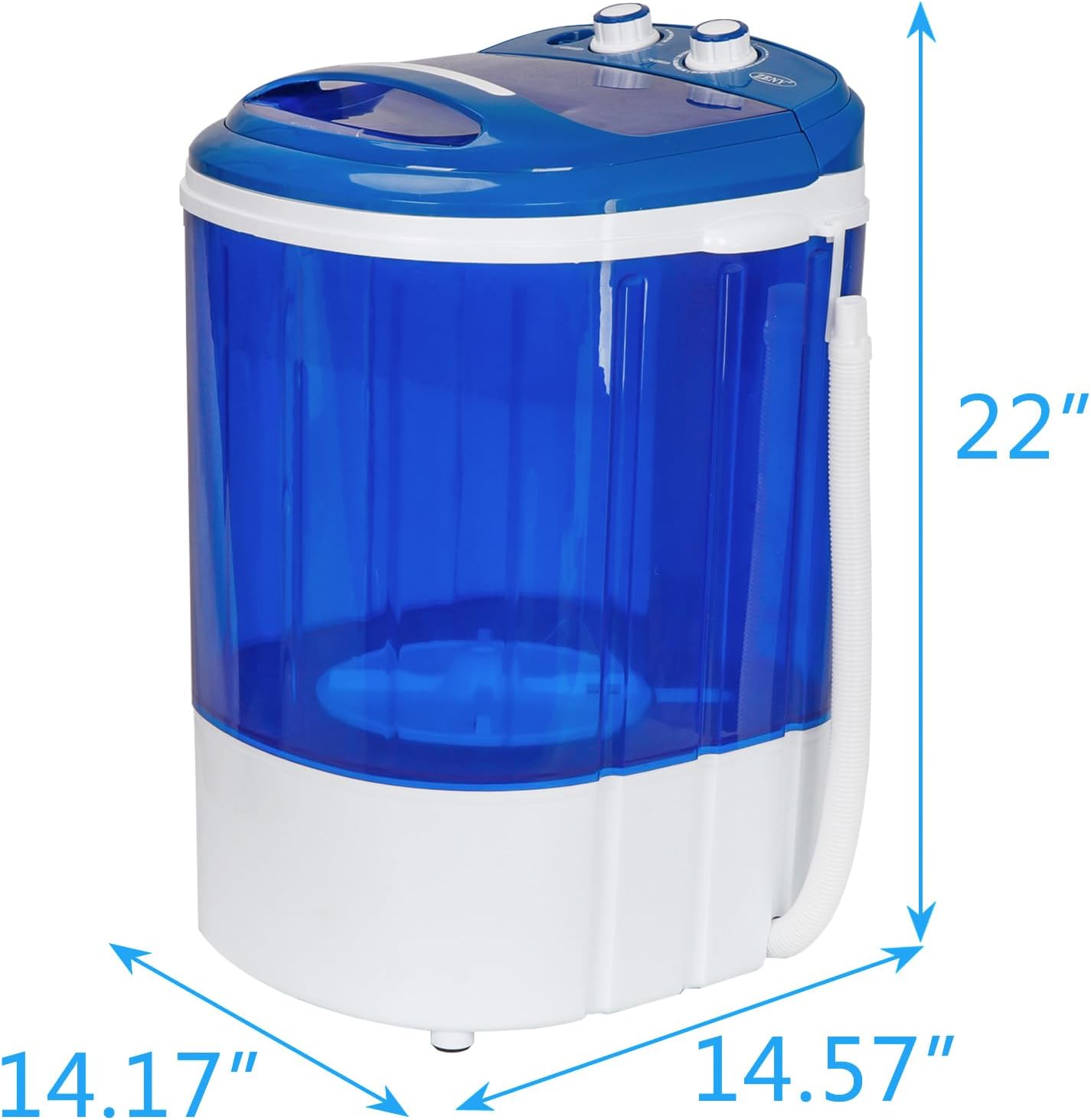 HomGarden 6.6lbs Portable Washing Machine Mini Washing Machine for Compact Laundry,ingle Tub Laundry Small Washer for Apartments, Dorms,Traveling, RV, Blue