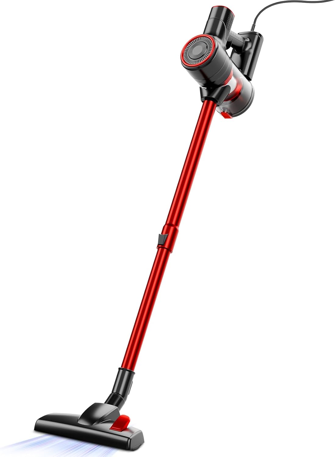 KIKETECH Cord Vacuum Cleaner,1.2 L Dust Cup,25Kpa Rechargeable Vacuum Pet for Hair, Carpet, Hardfloor,red