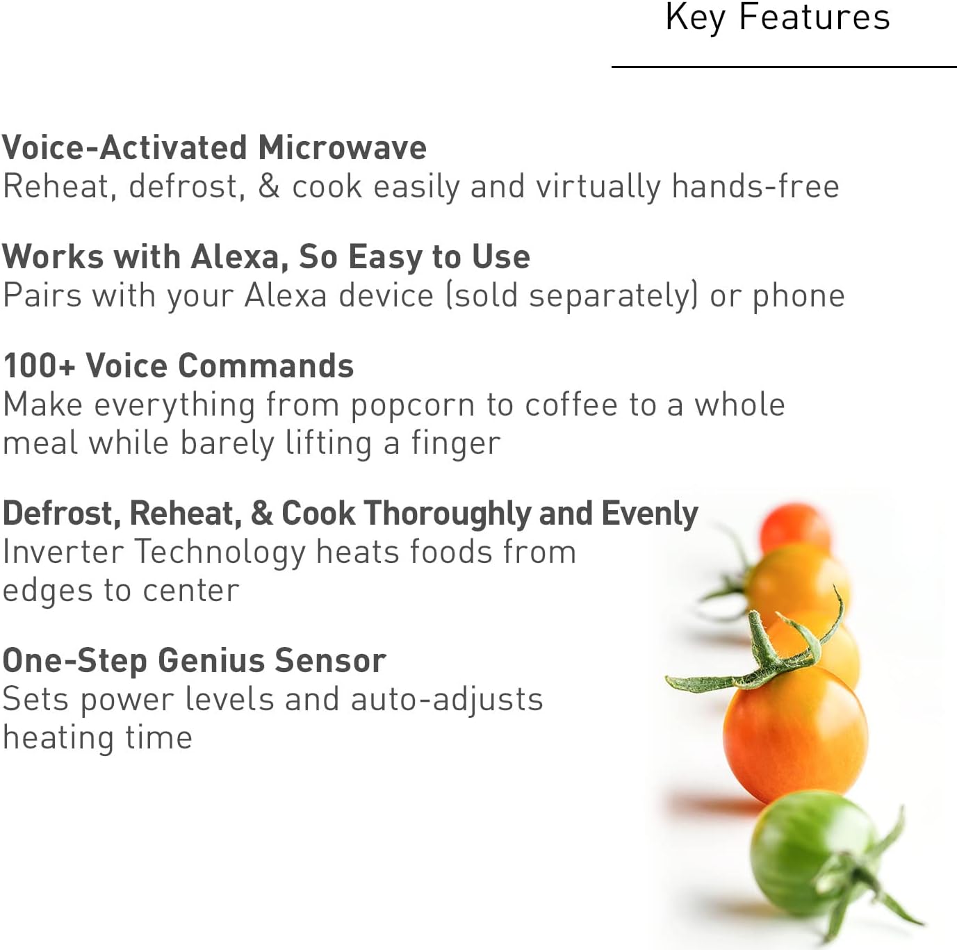 Panasonic NN-SV79MS 1.4 cu.ft Smart Inverter Works with Alexa Countertop Microwave Oven 1200Watt Power with Genius Sensor Cooking, Stainless Steel