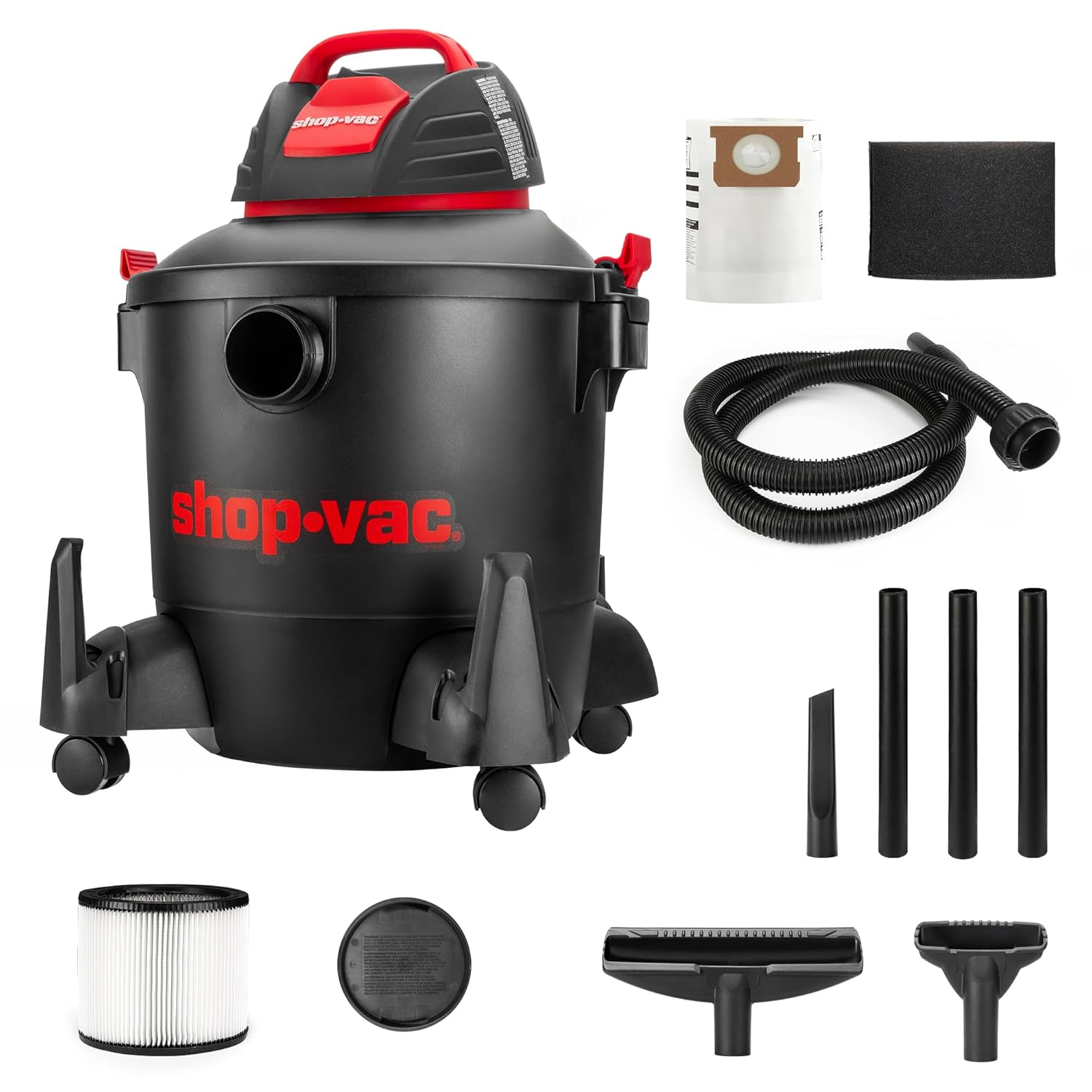 Shop-Vac 5922805 Wet/Dry Vacuum, 8 Gallon, 4.5 Peak HP, 1.25 Inch Diameter x 7 Foot Hose, 6 Foot Cord, Ideal for Jobsite, Garage, Workshop & Home