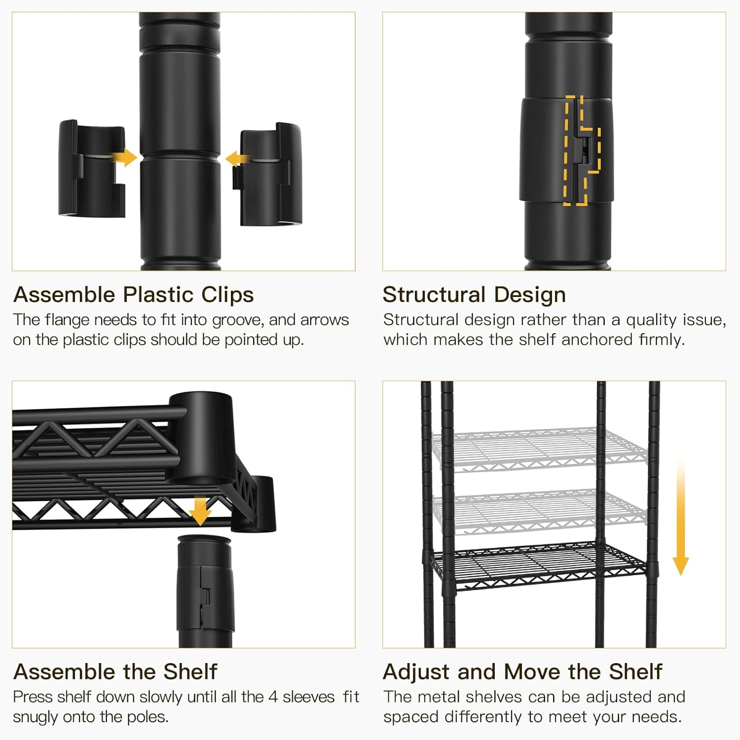 Ulif U11 Over Washer and Dryer Shelves, 3 Tiers Laundry Room Storage and Organizer Standing Shelf, Metal Freestanding Clothes Drying Rack, 33.9