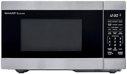 SHARP Compact Countertop Microwave Oven with Removable 10