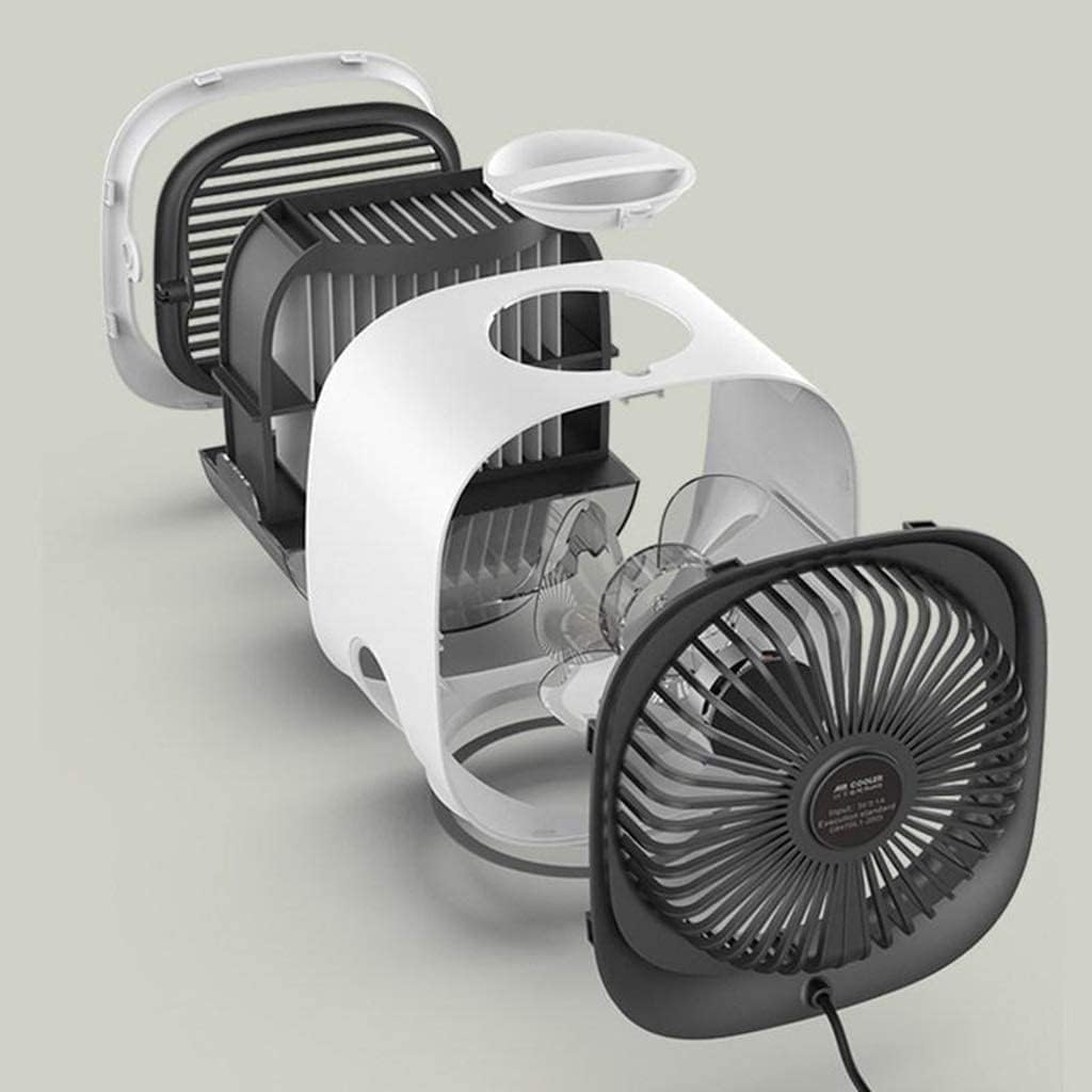 Mini Air Conditioner Fan, Portable Air Conditioner, Portable Desktop Cooling Fan, Personal Table Air Conditioner Fan for Small Room Office Camping (Color : Green)