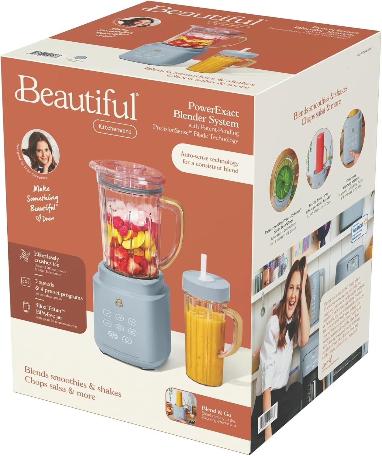 Beautiful PowerExact Blender System, Cornflower Blue by Drew Barrymore