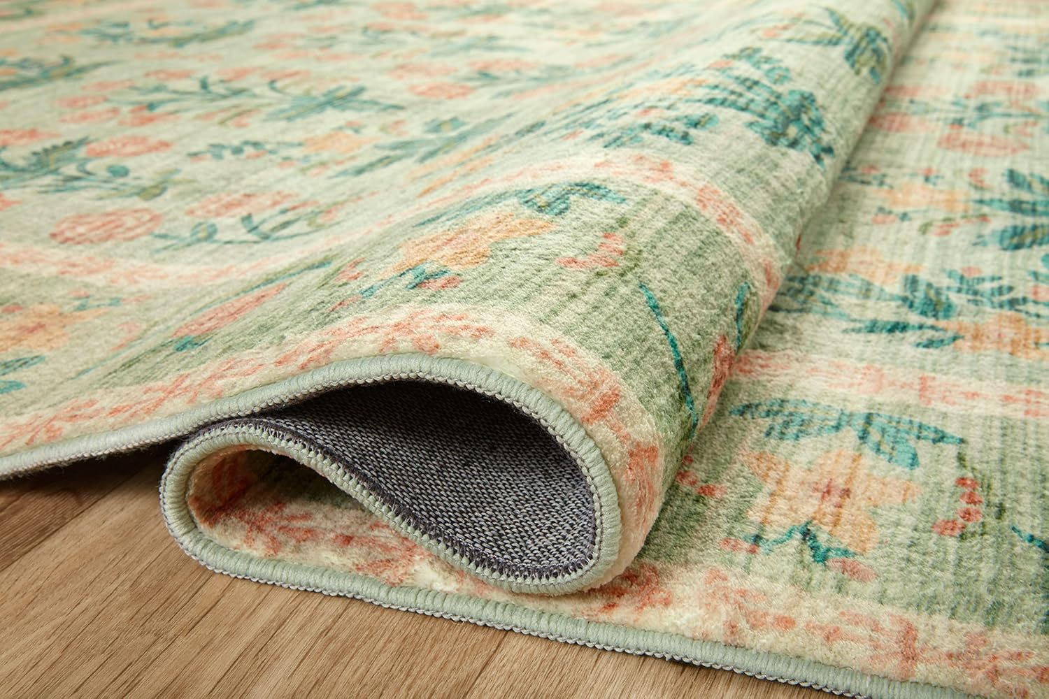 Loloi Rifle Paper Co. Eden Collection EDE-01 Mughal Rose Moss 7'-6