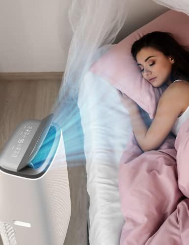 14000 BTU Portable Air Conditioners, 3-in-1 Cooling Dehumidifier & Fan Mode for Rooms Up to 750 Sq. Ft, Remote Control, Sleep Mode, Low Noise,24H Timer, 3 Speed, Auto Swing for Home,Totel