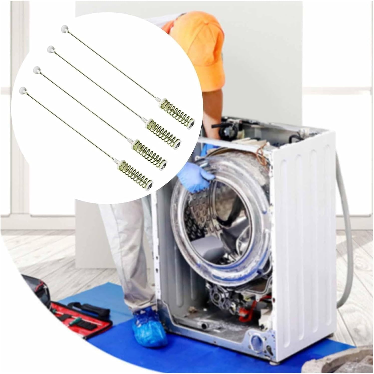 4 Pieces DC97-16350E Washers Hanging Rod Laundry Appliance Parts